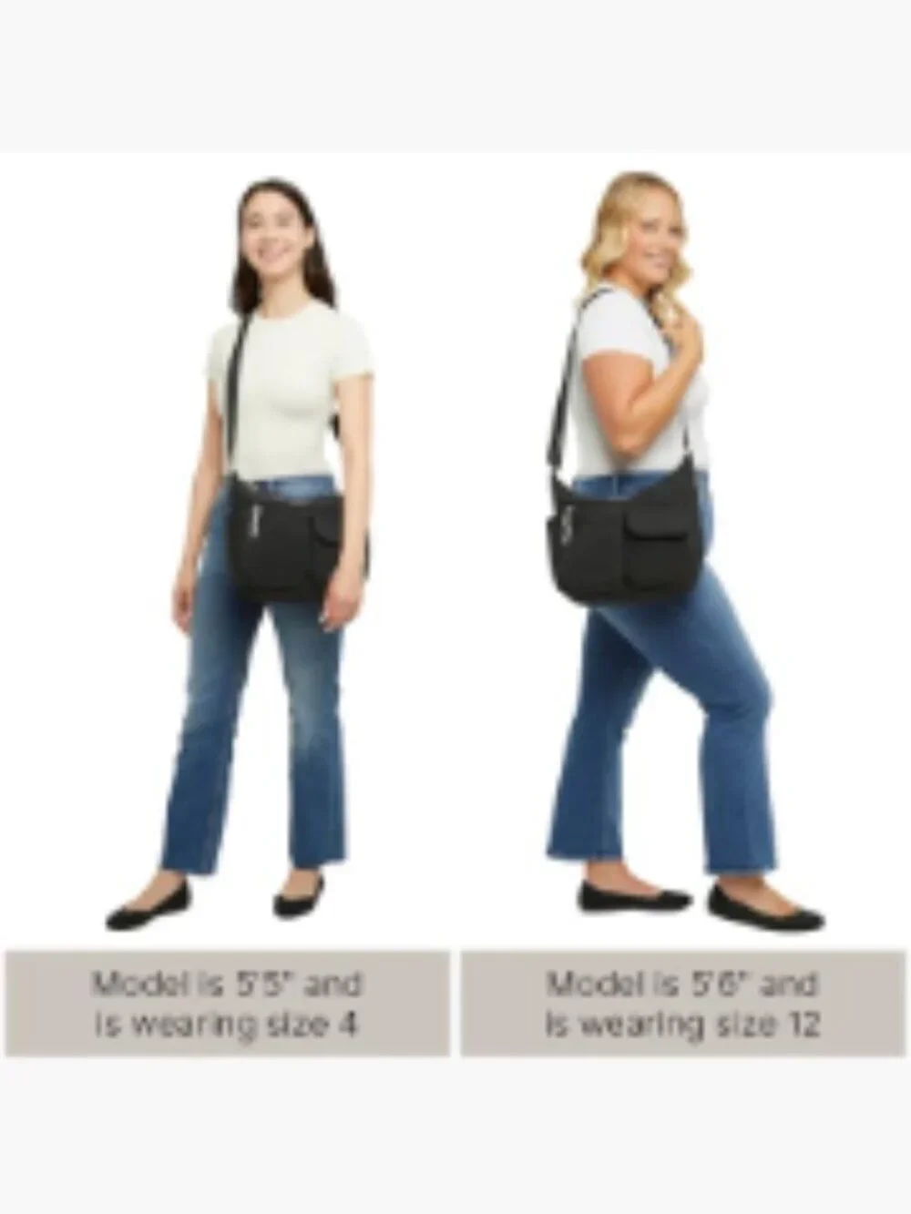 Baggallini Everywhere Bagg Crossbody Hobo Lightweight Water-Resistant Nylon